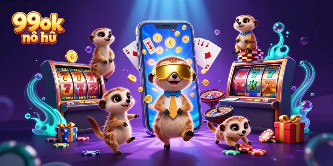 Experience the excitement of 99ok nổ hũ with vibrant casino meerkats and dynamic gaming elements.
