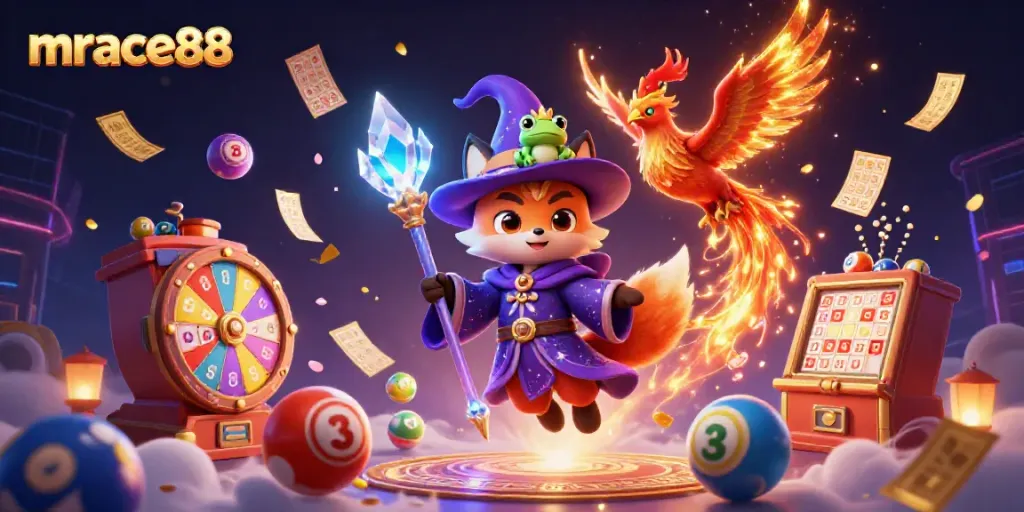 Experience the magic of mrace88 with dynamic casino elements and vibrant characters.
