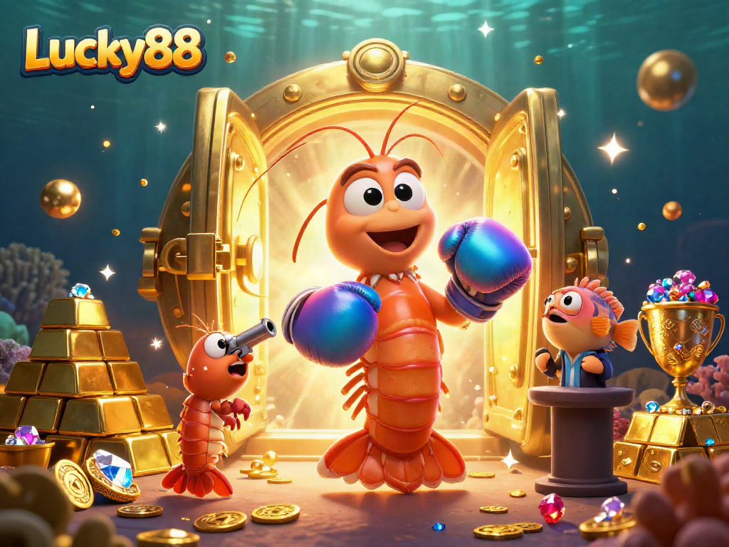 Experience the thrill of Lucky88 slots with exciting symbols and rich treasures in a vibrant scene.