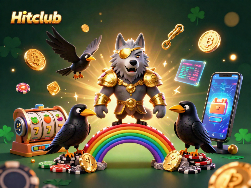 Experience thrilling gameplay with Hitclub's vibrant slots and jackpots amid mythical characters and crypto elements.