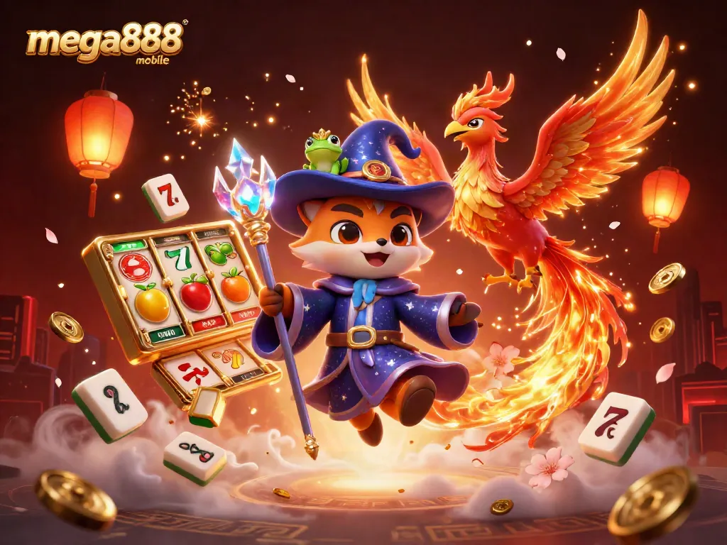 Experience the thrill of mega888 mobile with enchanting characters and lively casino elements.