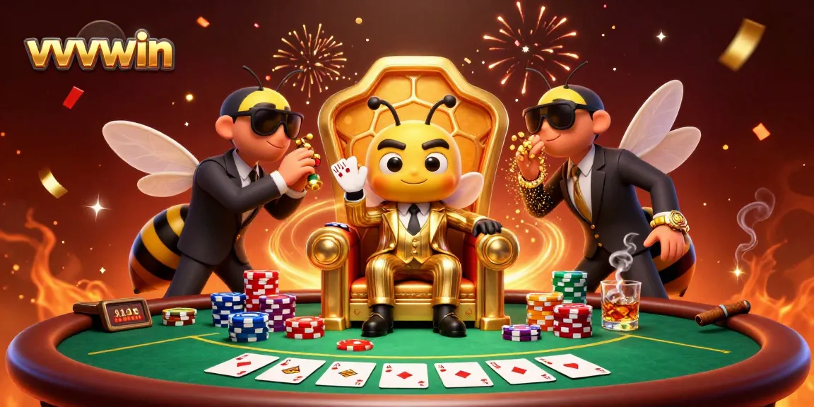 Engage with vvvwin’s thrilling poker scene as a bumblebee mob boss reigns supreme!
