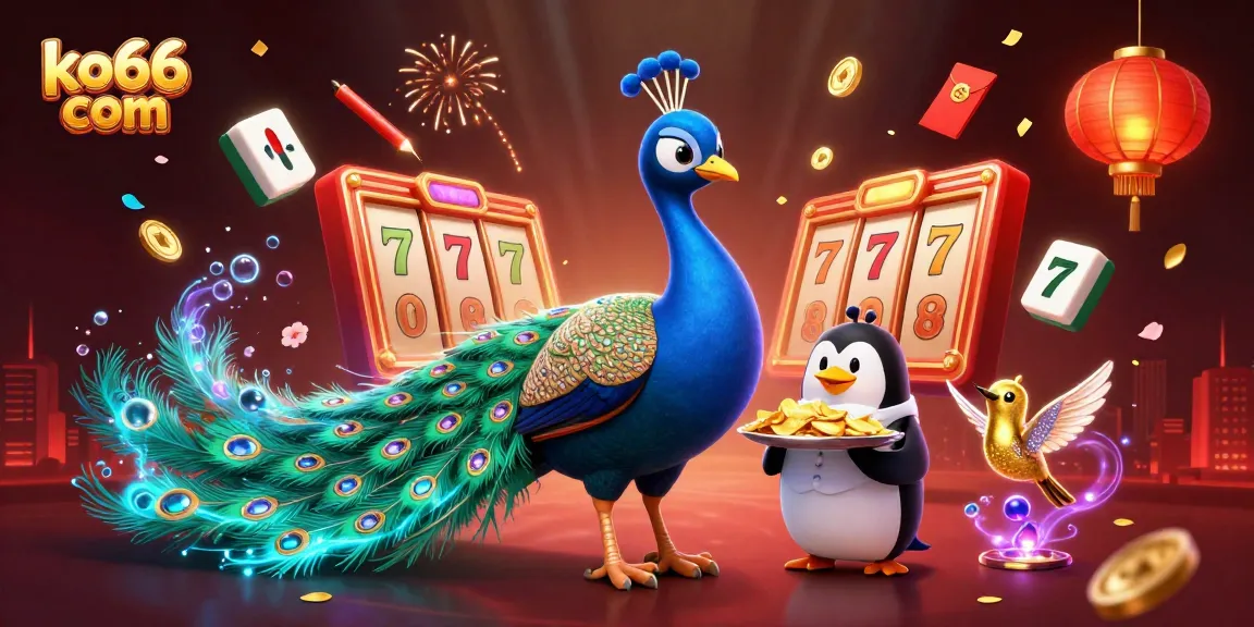 Experience the excitement of ko66 com with vibrant casino elements and lively characters in a stunning 3D scene.