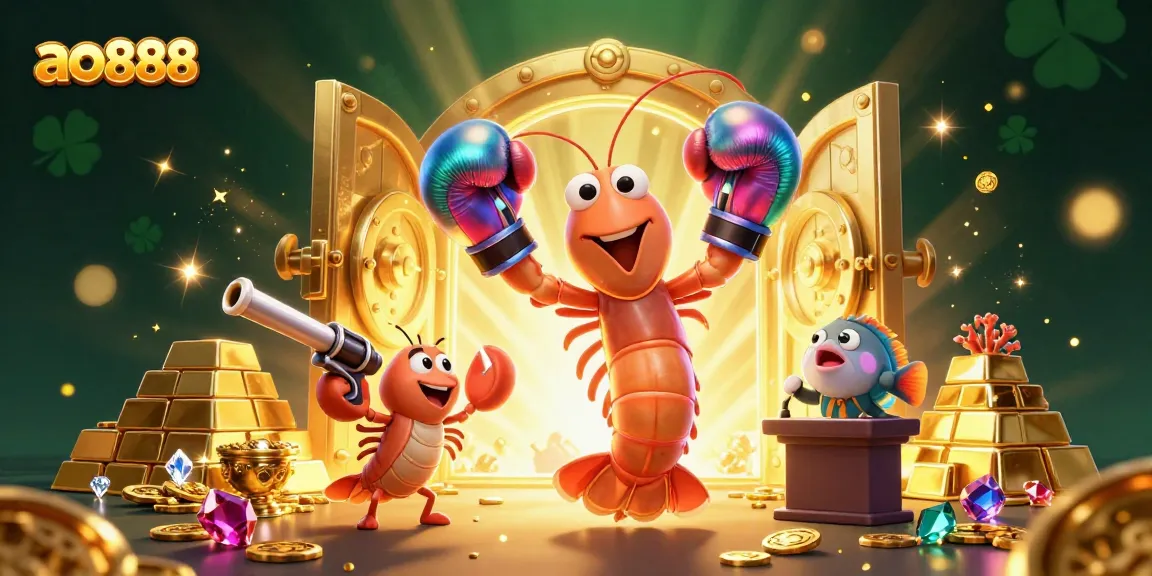 Join the exciting adventure at ao888 where the ocean's fiercest characters celebrate the thrill of winning!
